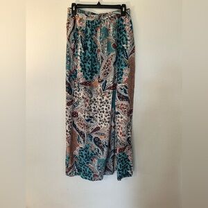 Patrons Of Peace Womens Medium Pull on Floral Maxi Skirt Style "Tide pool" Boho